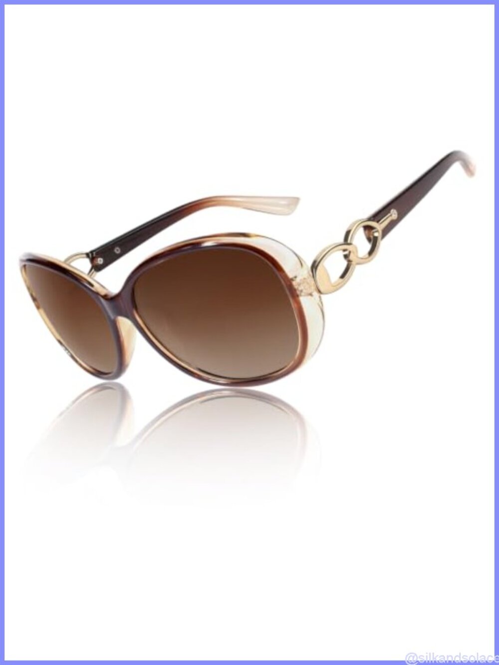 Oversized Polarized Retro Sunglasses UV400 Butterfly Full Frame